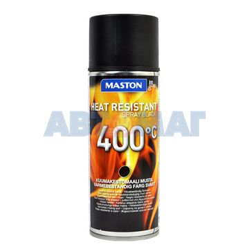 Краска термостойкая черная 400*C 400ml MASTON GT