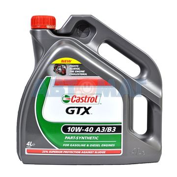 Масло моторное Castrol GTX 10w40 A3/B3 4л полусинтетическое