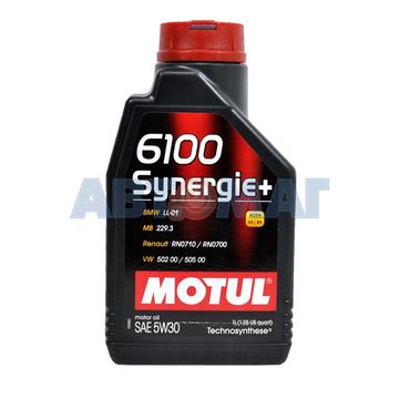 Масло моторное Motul 6100 Synergie+ 5w30 1л полусинтетическое
