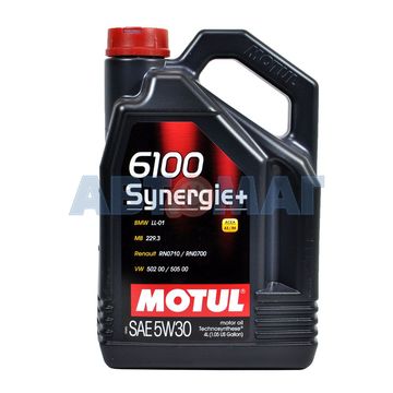 Масло моторное Motul 6100 Synergie+ 5w30 4л полусинтетическое