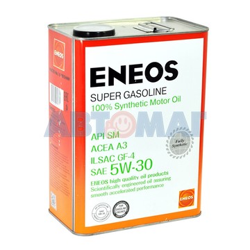 Масло моторное Eneos Super Gasoline SM 5w30 4л синтетическое