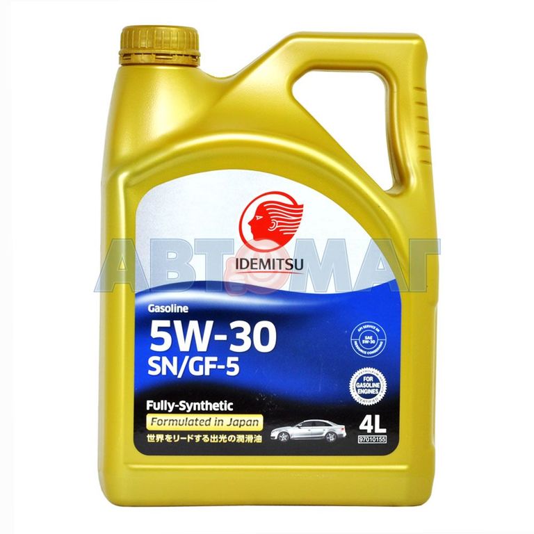Купить масло моторное idemitsu 5w30 sn/gf-5 4л синтетическое  в .