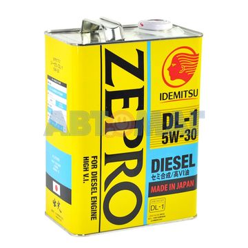 Масло моторное IDEMITSU Zepro Diesel DL-1 5w30 4л полусинтетическое
