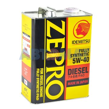Масло моторное IDEMITSU Zepro Diesel F-S 5w40 CF 4л синтетическое 