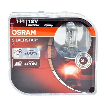 Комплект автоламп OSRAM Silverstar H4 60/55W 12V
