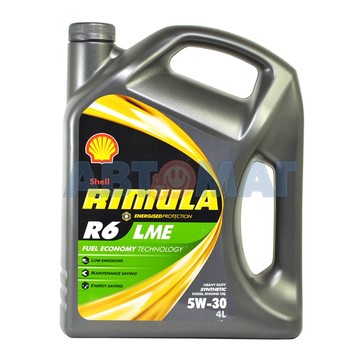 Масло моторное Shell Rimula R6 LME 5W30 4л синтетическое