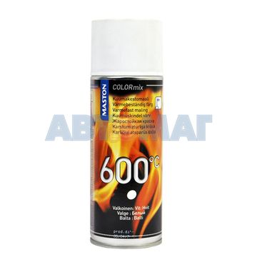 Краска термостойкая белая  600*С 400ml MASTON GT