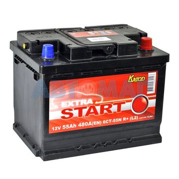 Аккумулятор EXTRA START (Катод) - 55 А/ч 480А +D