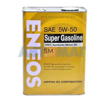 Масло моторное Eneos Super Gasoline SM 5w50 4л синтетическое