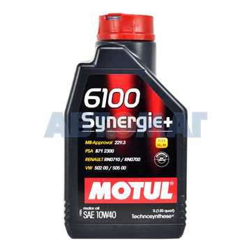 Масло моторное Motul 6100 Synergie+ 10w40 1л полусинтетическое