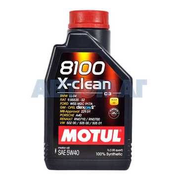Масло моторное Motul 8100 X-Clean C3 5w40 1л синтетическое