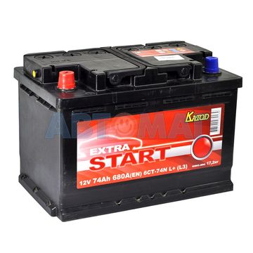 Аккумулятор EXTRA START (Катод) - 74 А/ч 680А +L