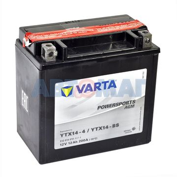 Аккумулятор мото VARTA 512 014 010 YTX14-BS