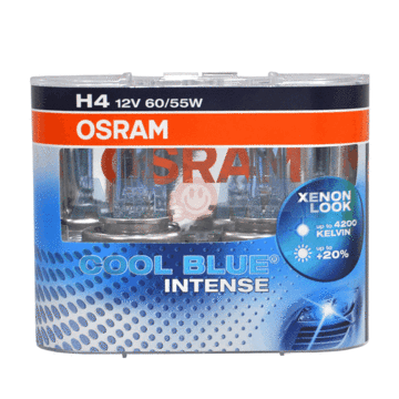 Комплект автоламп OSRAM Cool Blue Intense H4 60/55W 12V (64193 CBI_EURO)